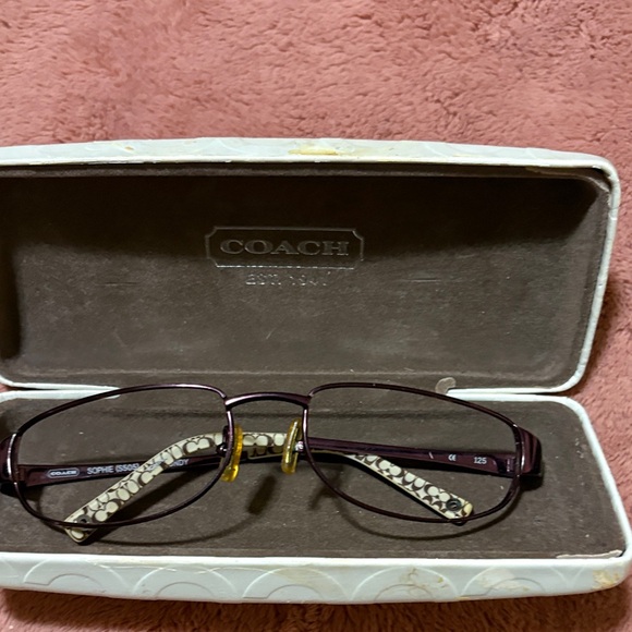 Coach Women's Glasses in Purple and Gold - Picture 1 of 8